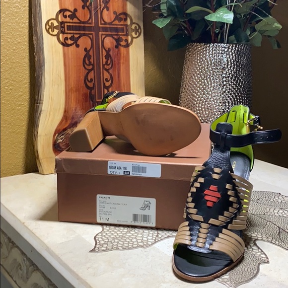 Coach Lorrie Mat Calf block heels - Picture 3 of 7